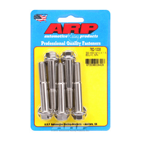 ARP Bolts M10 x 1.50 x 60 hex SS bolts (5pcs) | races-shop.com