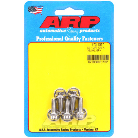 ARP Bolts ARP bolts (stainless, 12-point), M6×1.00 × 16 mm, 5 pcs | races-shop.com