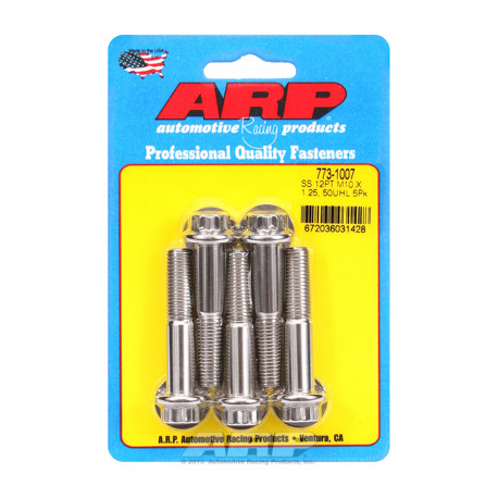 ARP Bolts M10 x 1.25 x 50 12pt SS bolts (5pcs) | races-shop.com