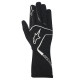 Gloves Alpinestars Tech 1 K RACE Gloves, Black/ White | races-shop.com