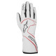 Gloves Alpinestars Tech-1 Race FIA Gloves - White / Red | races-shop.com