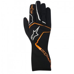 Kids karting gloves Alpinestars Tech-1 K Race (internal stitching), black/orange