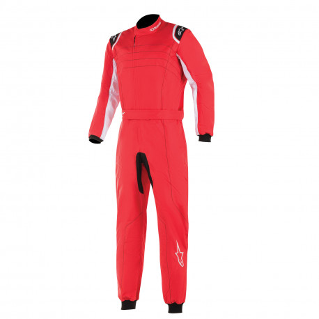 Suits CIK-FIA karting suit ALPINESTARS KMX-9 V2, red/black | races-shop.com