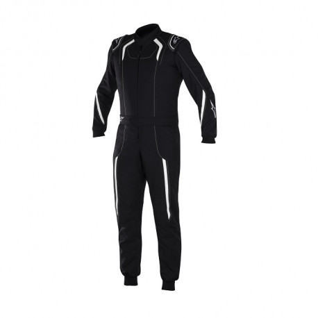 Suits FIA Race suit ALPINESTARS KMX-5 kart Black/White | races-shop.com