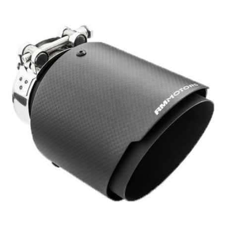 With one outlet Exhaust tip RM MOTORS Carbon 101mm | races-shop.com