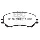 EBC brakes Front Pads EBC Yellowstuff Street + Track DP43032R | races-shop.com