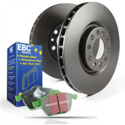 Front kit EBC PD01KF053 - Discs Premium OE + brake pads Greenstuff