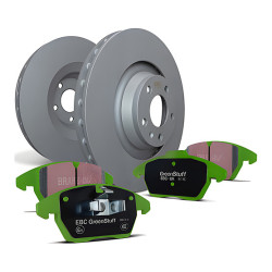 Front kit EBC PD01KF612 - Discs Premium OE + brake pads Greenstuff