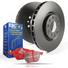 Front kit EBC PD02KF099 - Discs Premium OE + brake pads Redstuff Ceramic