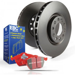 Front kit EBC PD02KF383 - Discs Premium OE + brake pads Redstuff Ceramic