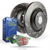 Front kit EBC PD06KF596 - Discs Ultimax Grooved + brake pads Greenstuff