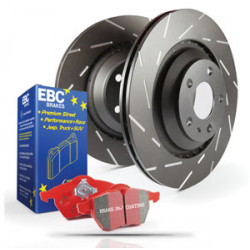 Front kit EBC PD07KF020 - Discs Ultimax Grooved + brake pads Redstuff Ceramic