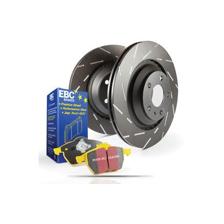 EBC brakes Front kit EBC PD08KF010 - Discs Ultimax Grooved + brake pads Yellowstuff | races-shop.com