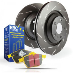 Front kit EBC PD08KF238 - Discs Ultimax Grooved + brake pads Yellowstuff