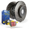 Front kit EBC PD13KF017 - Discs Turbo Grooved + brake pads Yellowstuff 