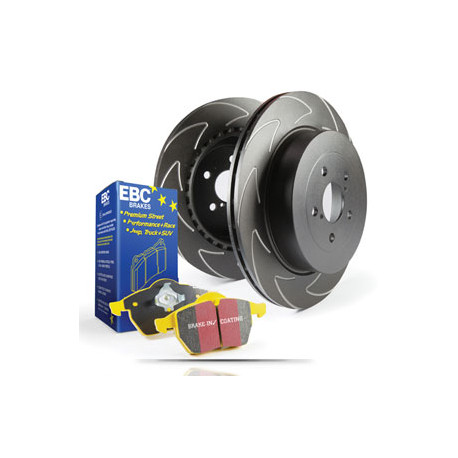 EBC brakes Front kit EBC PD18KF008 - Discs BSD Grooved + brake pads Yellowstuff | races-shop.com