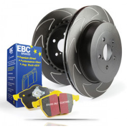 Front kit EBC PD18KF029 - Discs BSD Grooved + brake pads Yellowstuff