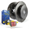 Front kit EBC PD18KF100 - Discs BSD Grooved + brake pads Yellowstuff 