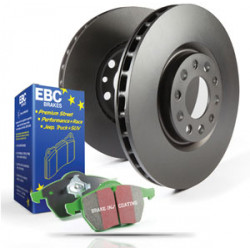Rear kit EBC PD01KR154 - Discs Premium OE + brake pads Greenstuff