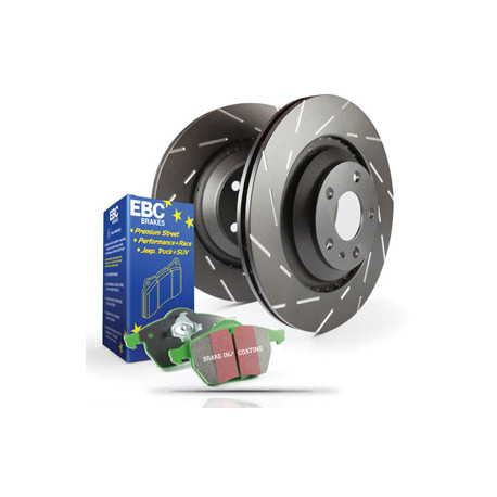 EBC brakes Rear kit EBC PD06KR087 - Discs Ultimax Grooved + brake pads Greenstuff | races-shop.com