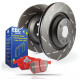 EBC brakes Rear kit EBC PD07KR095 - Discs Ultimax Grooved + brake pads Redstuff Ceramic | races-shop.com