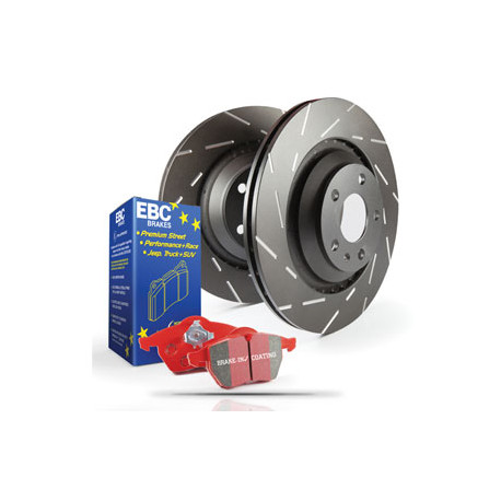 EBC brakes Rear kit EBC PD07KR161 - Discs Ultimax Grooved + brake pads Redstuff Ceramic | races-shop.com