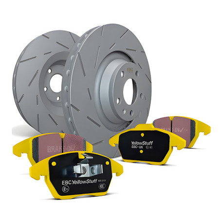EBC brakes Rear kit EBC PD08KR088 - Discs Ultimax Grooved + brake pads Yellowstuff | races-shop.com