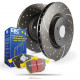 EBC brakes Rear kit EBC PD13KR009 - Discs Turbo Grooved + brake pads Yellowstuff | races-shop.com
