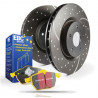 Rear kit EBC PD13KR058 - Discs Turbo Grooved + brake pads Yellowstuff 