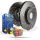 EBC brakes Rear kit EBC PD13KR121 - Discs Turbo Grooved + brake pads Yellowstuff | races-shop.com