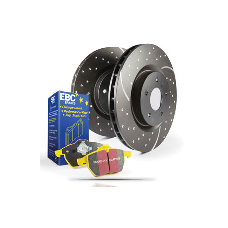 EBC brakes Rear kit EBC PD13KR390 - Discs Turbo Grooved + brake pads Yellowstuff | races-shop.com