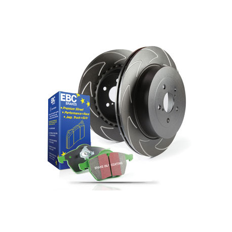 EBC brakes Rear kit EBC PD16KR039 - Discs BSD Grooved + brake pads Greenstuff | races-shop.com