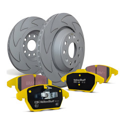 Rear kit EBC PD18KR040 - Discs BSD Grooved + brake pads Yellowstuff