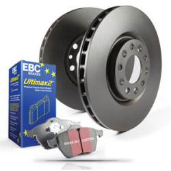 Front + Rear kit EBC PD40K1368 - Discs Premium OE + brake pads Ultimax OE