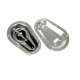 Bonnet pins Recessed bonnet pin mounting plates - Grayston, silver | races-shop.com