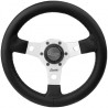 Steering wheel Luisi Nibbio, silver, 320mm, polyurethane, flat