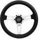 steering wheels 3 spoke steering wheel Luisi Sharav, 315mm, leather, flat, black/silver | races-shop.com