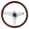 Steering wheel Luisi Montecarlo, 390mm, mahogany, flat