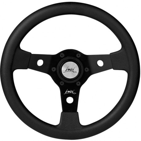 steering wheels 3 spoke steering wheel Luisi Falcon, 310mm, polyurethane, flat, black | races-shop.com