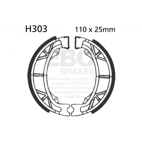 EBC brakes Moto EBC Brake Shoes Plain H303 | races-shop.com