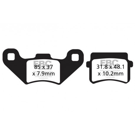 EBC brakes Moto EBC Brake pads Organic FA416TT | races-shop.com