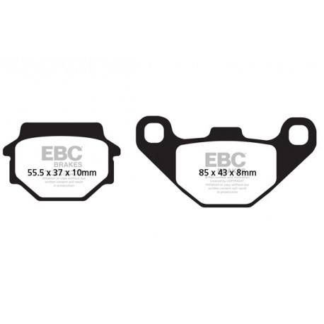 EBC brakes Moto EBC Brake pads Organic FA067TT | races-shop.com