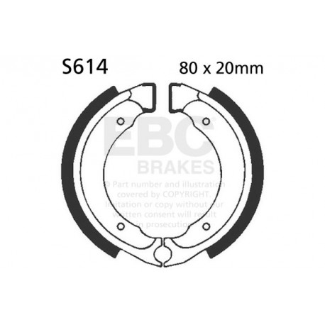 EBC brakes Moto EBC Brake Shoe Organic S614 | races-shop.com
