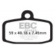 EBC brakes Moto EBC Brake pads Organic FA612TT | races-shop.com