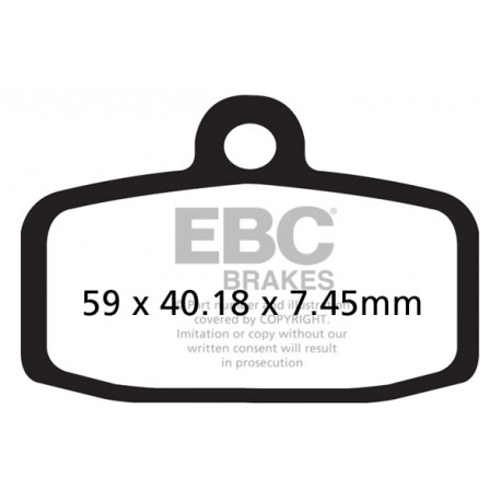 EBC brakes Moto EBC Brake pads Organic FA612TT | races-shop.com