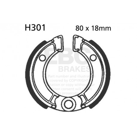 EBC brakes Moto EBC Brake Shoe Organic H301 | races-shop.com