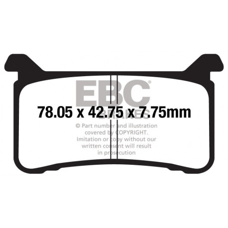 EBC brakes Moto EBC Brake pads Organic FA700 | races-shop.com