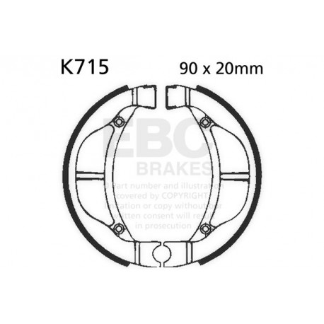 EBC brakes Moto EBC Brake Shoe Organic K715 | races-shop.com