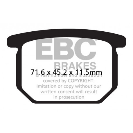 EBC brakes Moto EBC Brake pads Organic FA065 | races-shop.com