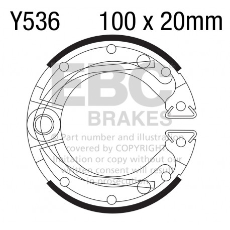 EBC brakes Moto EBC Brake Shoe Organic Y536 | races-shop.com